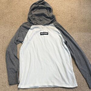 Abercrombie Kids Charcoal and Cream Hoodie size 9/10